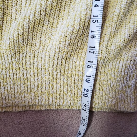 Free People Electric City Linen Boho Chartreuse Sweater S - Picture 6 of 8